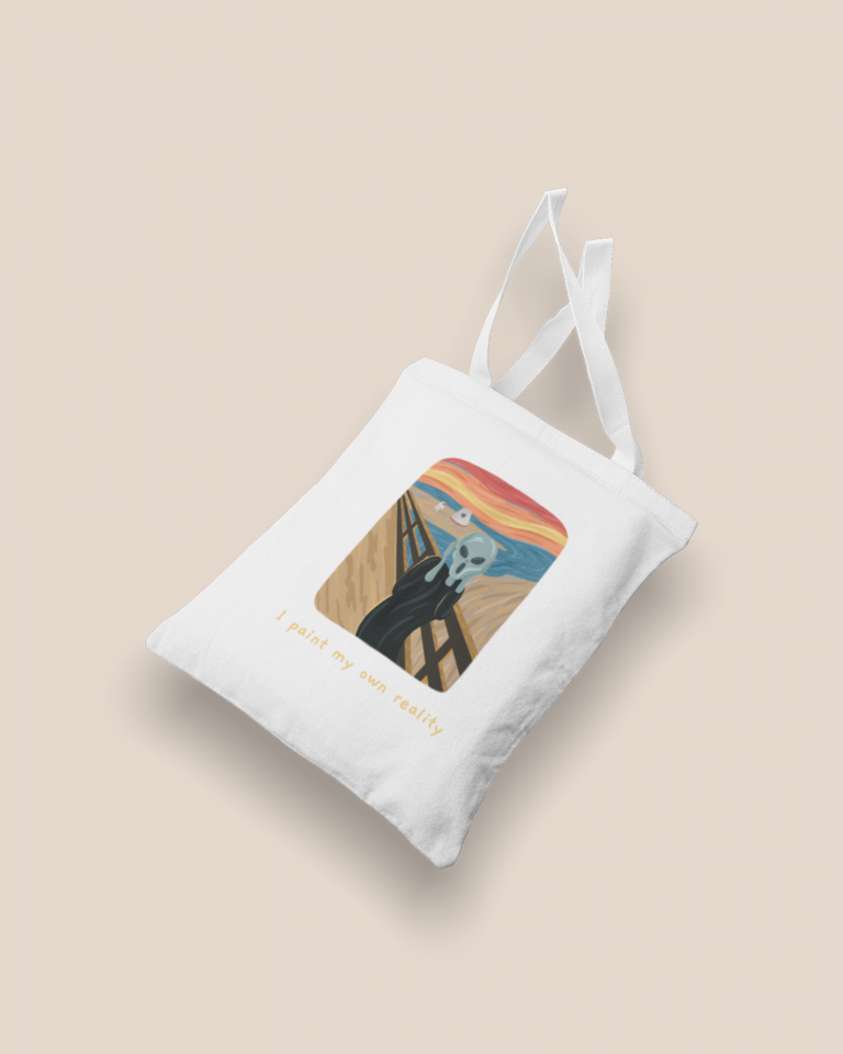 Scream Alien Painting Tote Bag